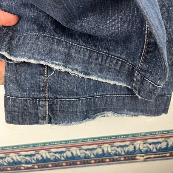 7 For All Mankind Dojo Jeans Flare Leg Dark Blue Size 30 Boho Mid Rise - Picture 9 of 12